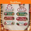 Christmas Santa Claus Wooden Hanging Ornament For Holiday Door Decor