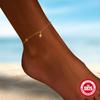 Stylish And Simple S925 Sterling Silver Glossy Star Stacked Outdoor Beach Ladies Anklet