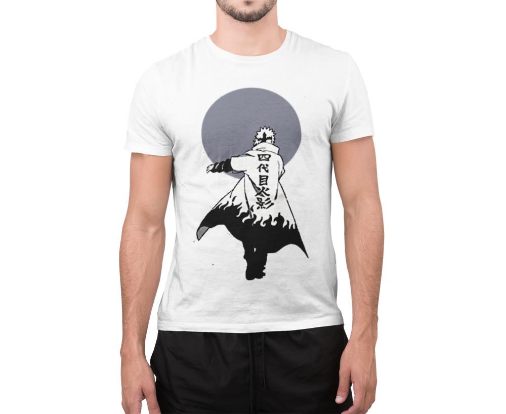 

Naruto Shirt Minato Rücken Mond Legendary Ninja Anime Manga Herren Bio S