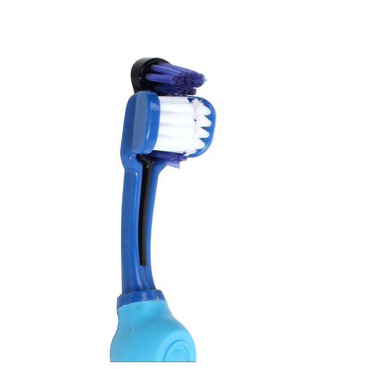 3-Sided Pet Toothbrush for Effective Dog & Cat Teeth Cleaning Oral Care Three-Head Multi-angle Toothbrush Brush Bad Breath Clean
