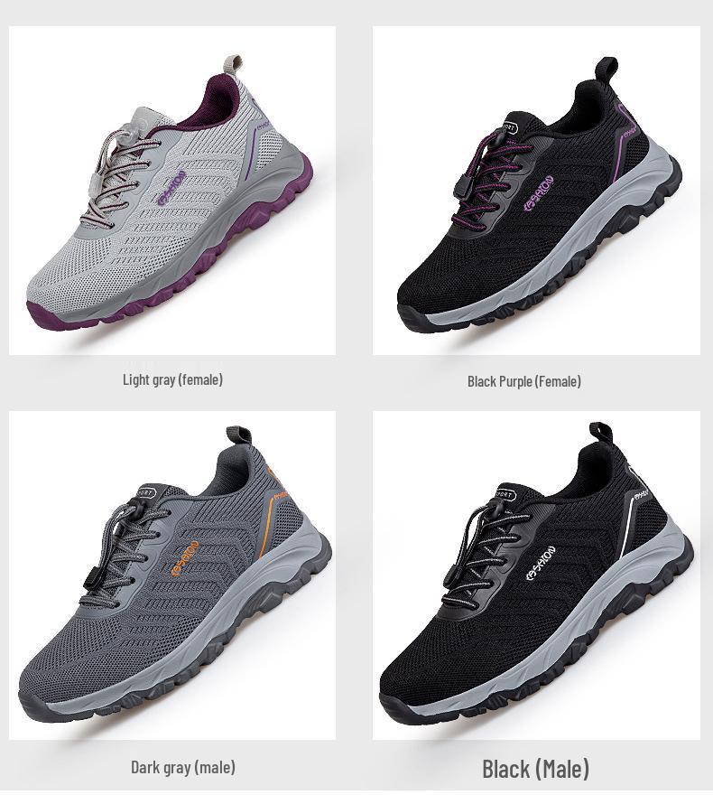 Flagship Elderly Footwear: Men's & Women's Mesh Walking Shoes for Spring/Summer