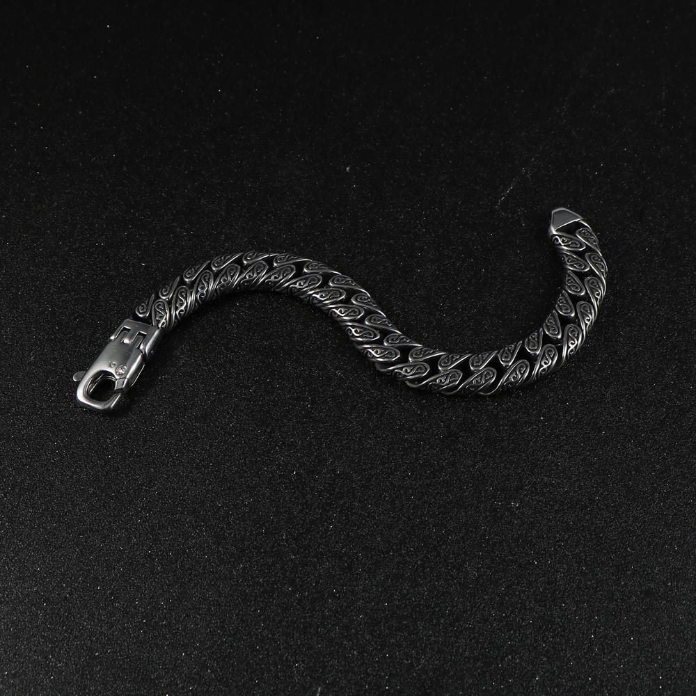 Wielorozmiarowa Vintage Męska Bransoletka Łańcuchowa Cuban Link Punkowa Stal Nierdzewna Męska Opaska na Nadgarstek Bransoletki Bangle Biżuteria Wikingowska