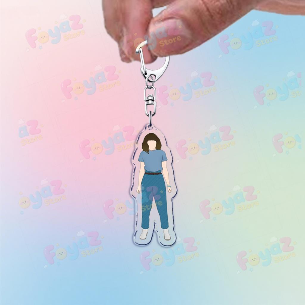 Tv Show Will Byers Keychain for Accessorie Bag Eleven Joyce Byers Art Hellfire Charm Keyrings Jewelry Friends Club Gifts