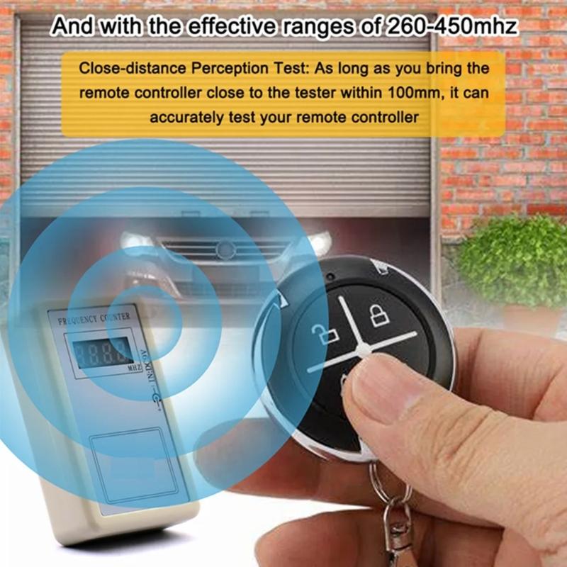 Frequency Meter Counter Wireless Remote Control Detector Reader Transmitter Digital Meter Tester Tool 250MHZ-450MHZ
