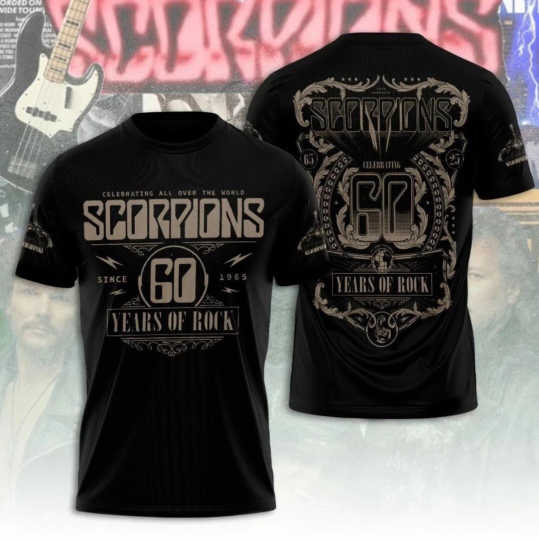 Scorpions 60 Years Of Rock Celebrating All Over The World 3D T-Shirt 4XL