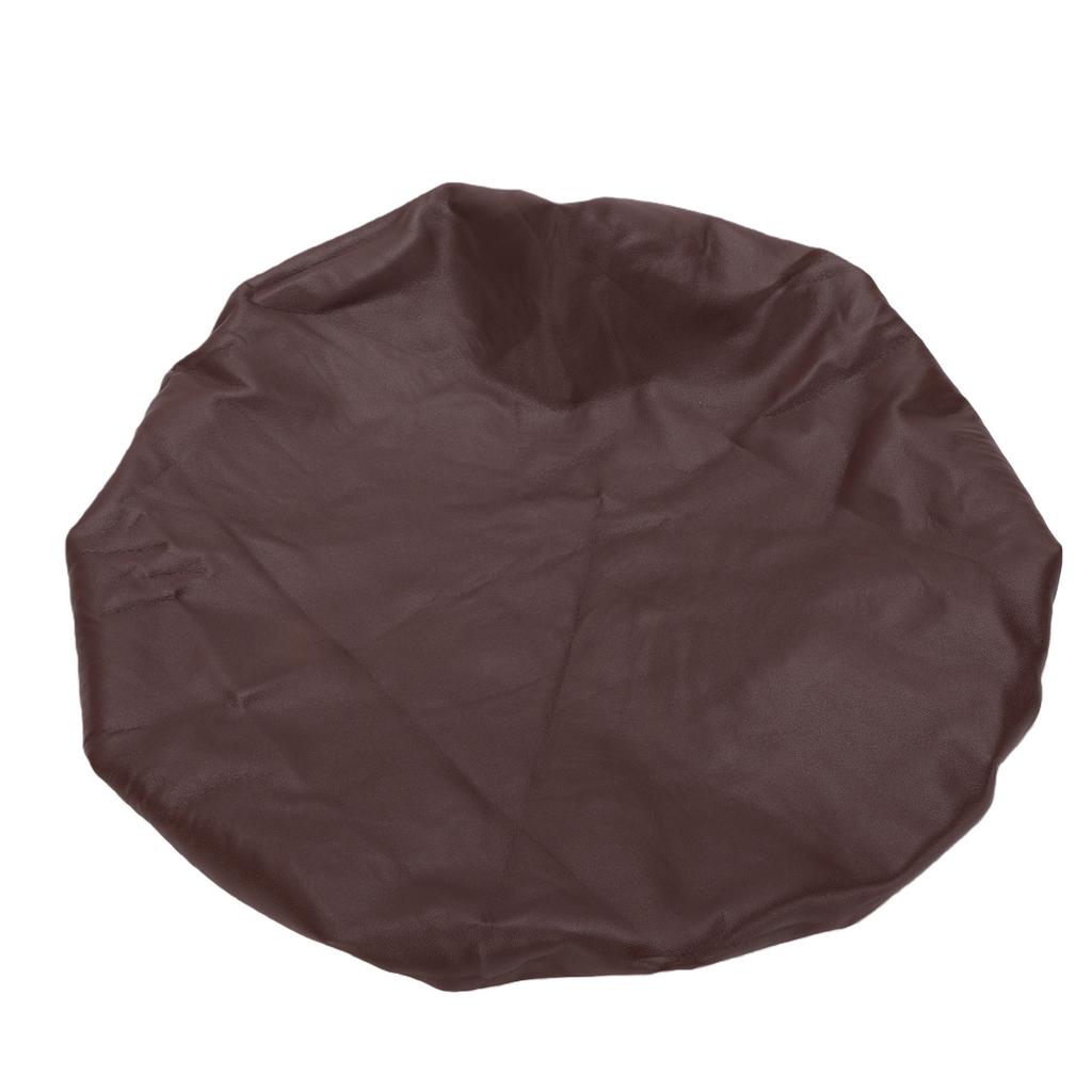 Bar Stool Round Cover PU Leather Stretch Water Proof Elastic Round Barber Shop Chair Cover Coffee Color