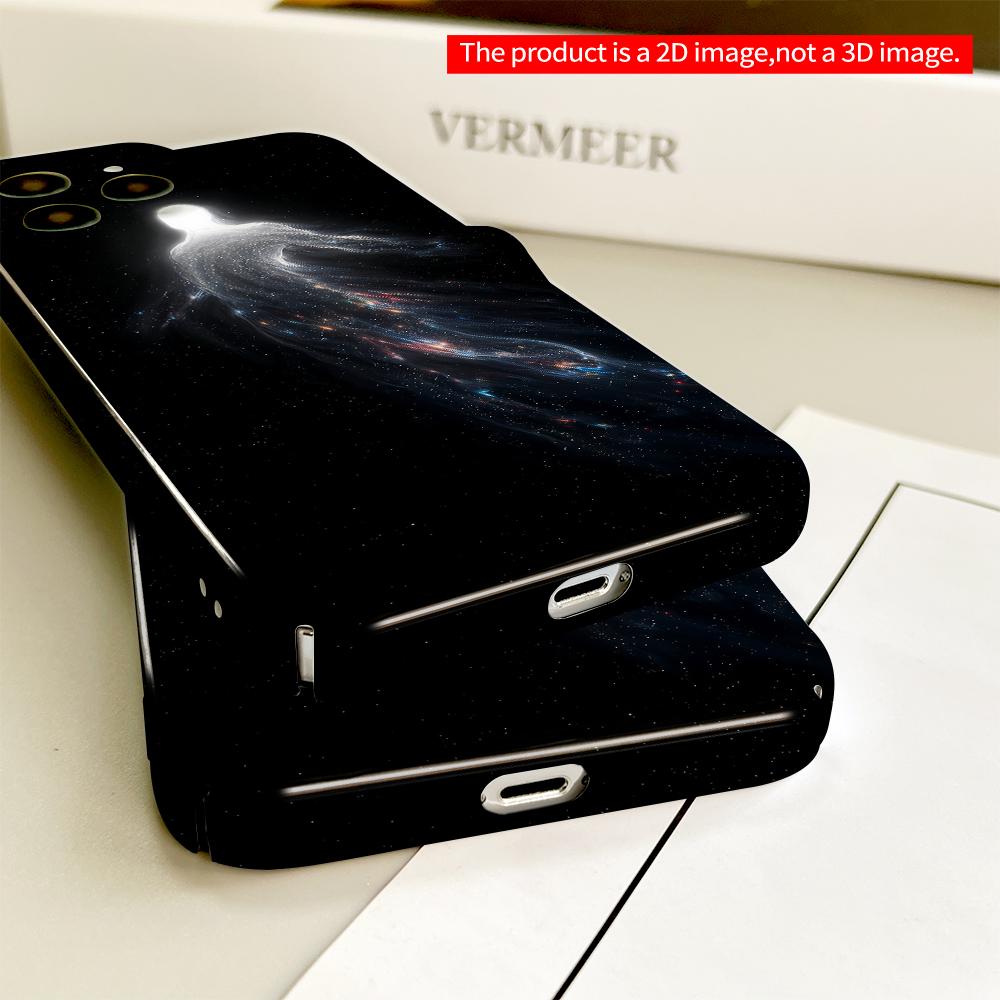2DFlat Cosmic Ghost in Starfield All inclusive film hard phone case, compatible with iPhone 18 Pro Max 17 16 15 14 13 12 11