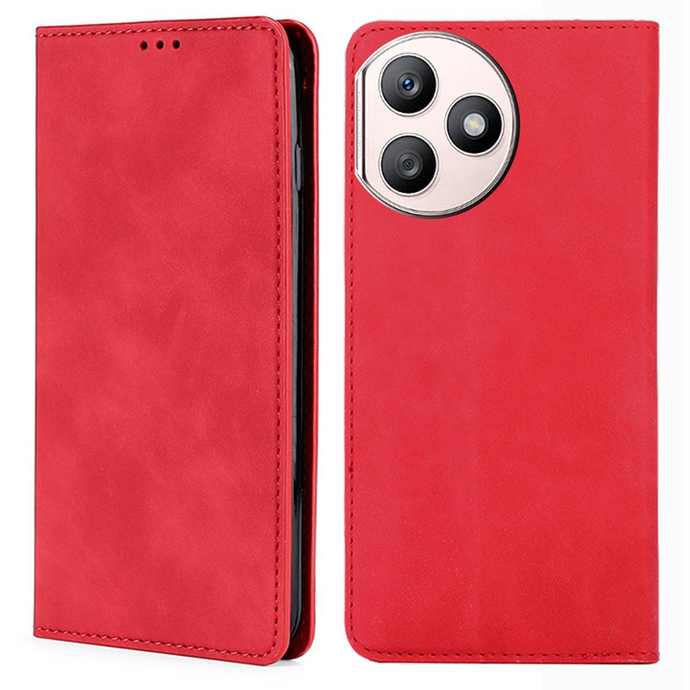 For Honor X50i+ 5G Skin-Touch Cell Phone Case Leather Stand Card Slots Phone Cover