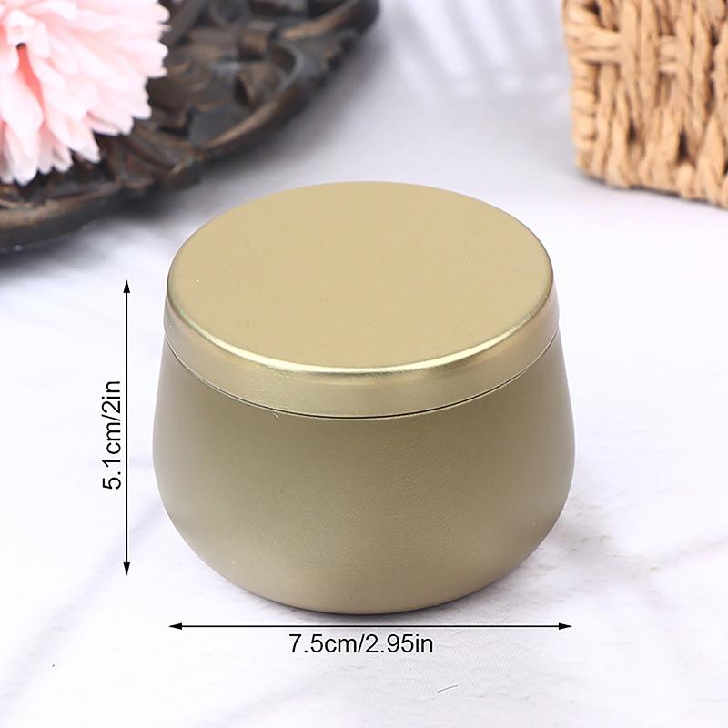 

Mini Tinplate Container With Lids Wide Belly Metal Can For Loose Leaf Tea Portable Mini Jar For Candles Spice Crafts 88x56mm