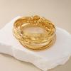 Braccialetti Stampati da Donna Placcati Oro 14K Acciaio Inossidabile Ideali per l'Uso Quotidiano e il Giorno del Mardi Gras Stile Vintage e Boho