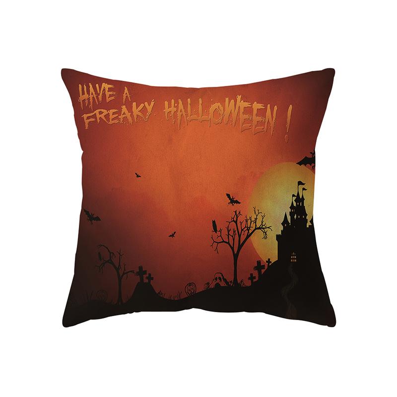 Devil Pumpkin Throw Pillow Cover Halloween Theme Throw Pillow Cover Sofa Chair Bed Cushion Cover Home Decor
