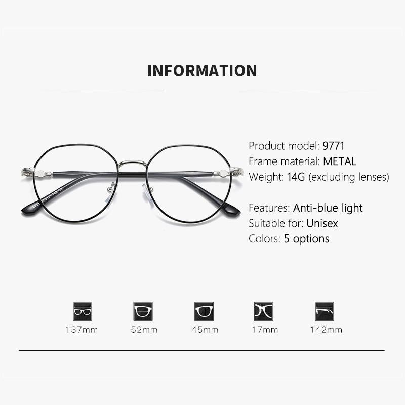 Xiaomi Photo-sensitive Color-changing Anti-blue Light Myopia Glasses With Fashionable Metal Frames 9771