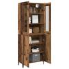 Highboard 2 pcs Reclaimed Wood Wood Based Material