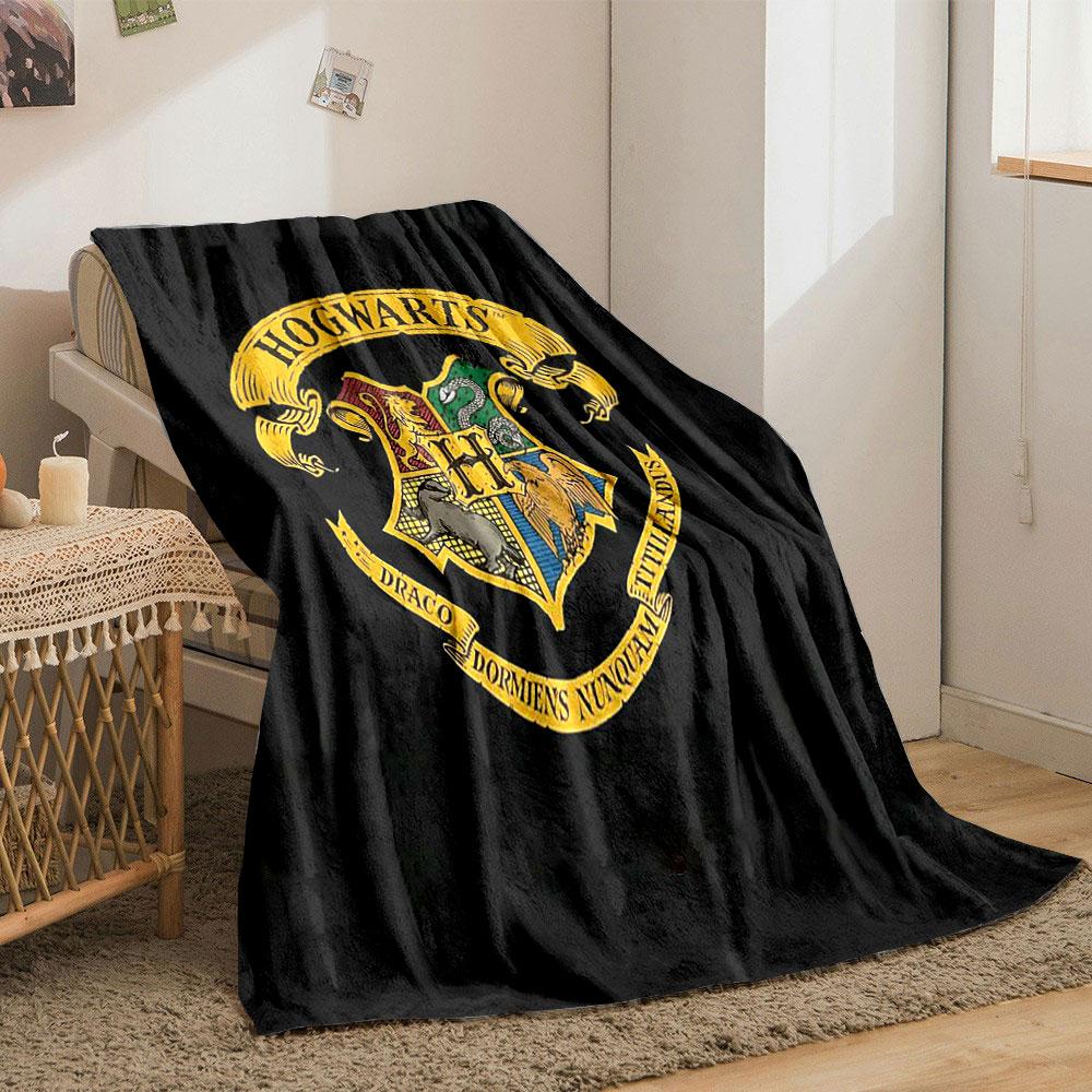 Hogwarts Badge Blanket bedroom Blanket for Livingroom Couch lunch break Soft Cozy throw for Friend's festival Gift