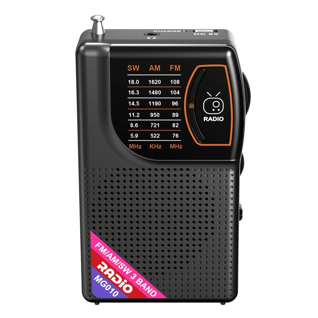 Portable Multi-Band FM/AM/SW Radio for Outdoor Use and Seniors