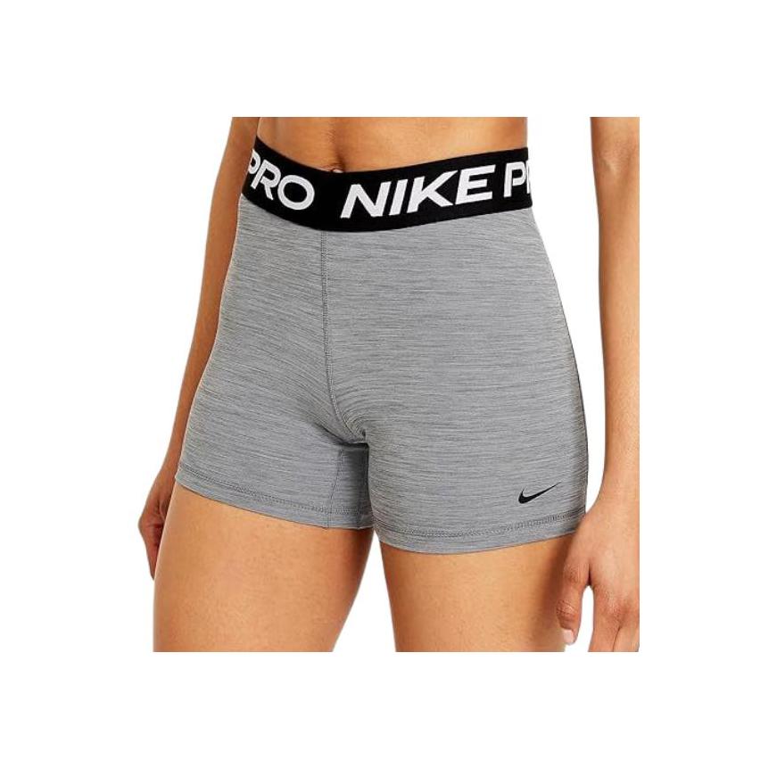 Nike Pro 365 Logo Print High-Waisted Fitted Workout Shorts Women Shorts Smoke-Gray CZ9831-084