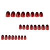 Y2k Gothic Red and Black Gradual Change Manicure Wearing Nail Hot Selling Short Round Fake Nail Wearing Nail Piece