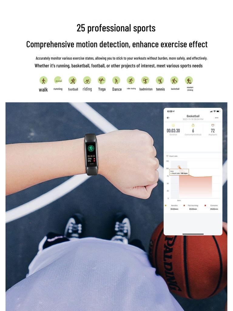 Smartwatch C60: Sport, krokomierz, tętno, ciśnienie krwi, temperatura ciała, tlen we krwi, ekran AMOLED HD, inteligentna bransoletka