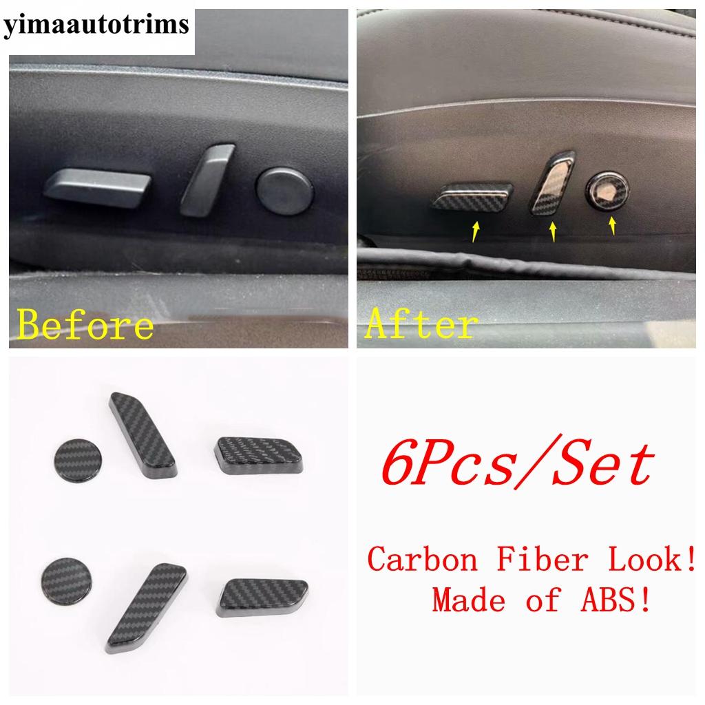 Steering Wheel Window Lift Door Lock Air Adjust Button Cover Trim Carbon Fiber Accessories For Tesla Model 3 Model Y  - 2024