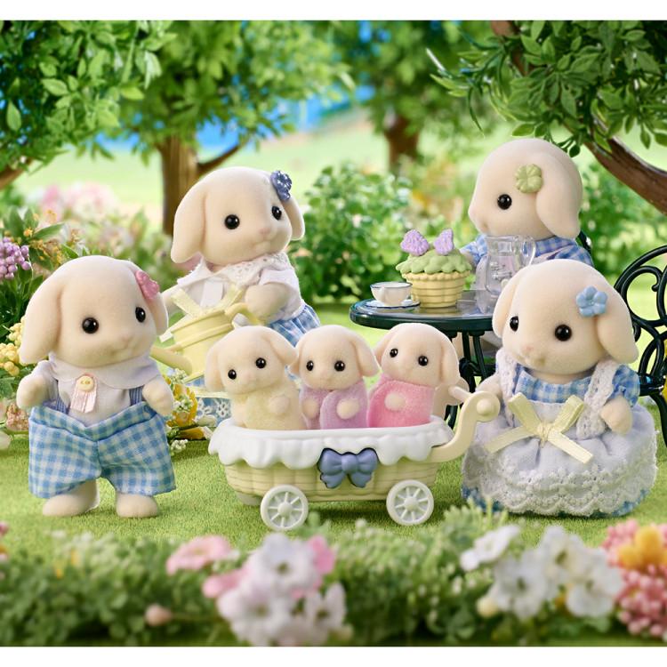 [Sylvanian] 5736-Flora Rabbit Siblings’ Flower Gardening
