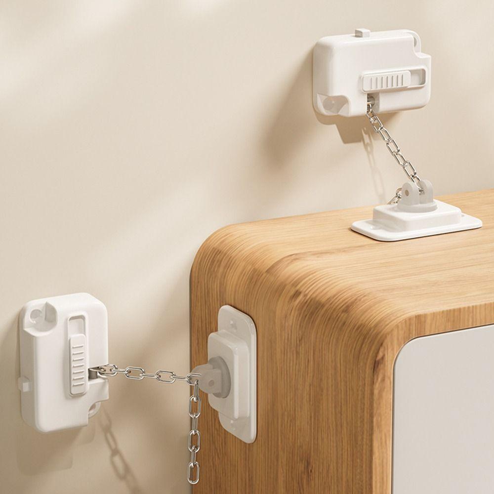 Anti-pinch Hand Baby Safety Lock No Drilling Refrigerator Door Lock Kid Security Lock  Drawer