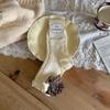 Female Spring and Autumn Sweet Three Dimensional Relief Bow Cream White Boneless Tube Pile Socks