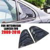 Carbon Fiber Look Rear Side Window Louver Cover For 09-16 Mitsubishi Lancer EVO