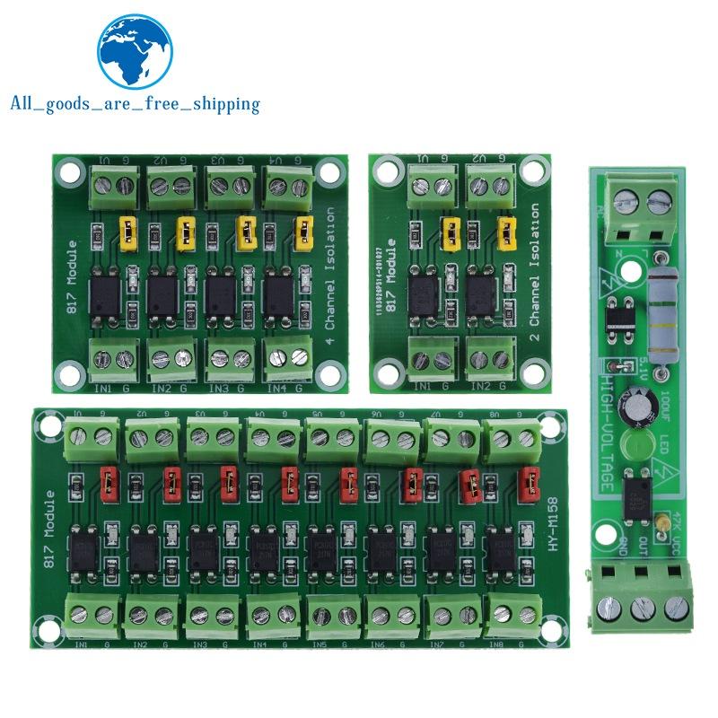 Carte d'isolation optocoupleur 2/4/8 canaux PC817 Module adaptateur convertisseur de tension Module isolé photoélectrique pilote 3,6-30V