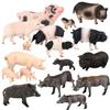 Toy Animals Figures Pig Sows Piglets Wild Boar Warthog Models Farm Animal Figurines Action Figure Kids Gifts Children Toys Games