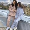 2023 Stylish European & American Spring/Autumn Solid Color Sweatshirt Casual Two-Piece Set with Large Pockets