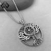 Xiweier Retro Tree of Life & Eye of God Pendant Necklace