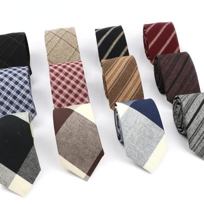 Cravatta in cotone, cravatta scozzese, regalo per uomo, cravatte da uomo casual, cravatta per abiti da festa di nozze