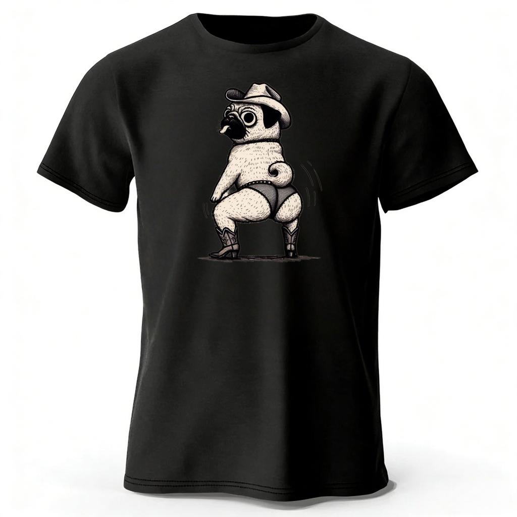 Funny and Fun Dog Casual Pure Cotton Tshirt for Mens Street Fashion Loose Oversized Breathable Short Sleeved Oneck Tshirt