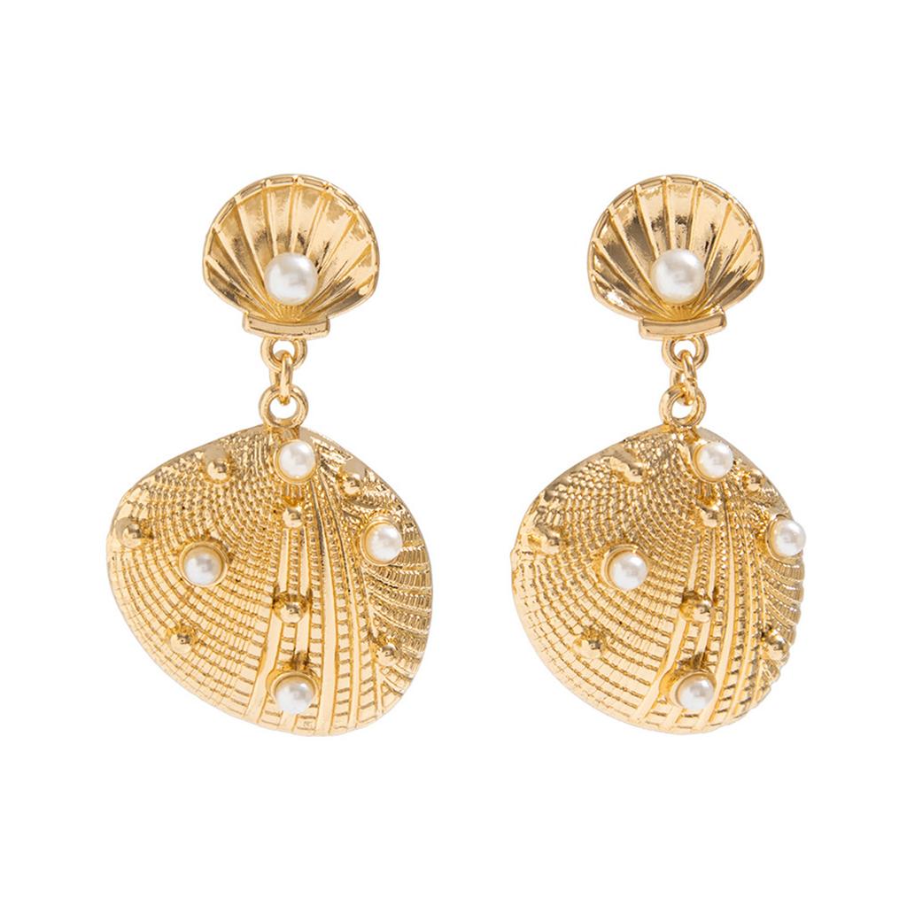 Ocean Style Design Drop Earrings Glossy Texture Smooth Surface Drop Earrings for Birthday Stage Party Show Balls