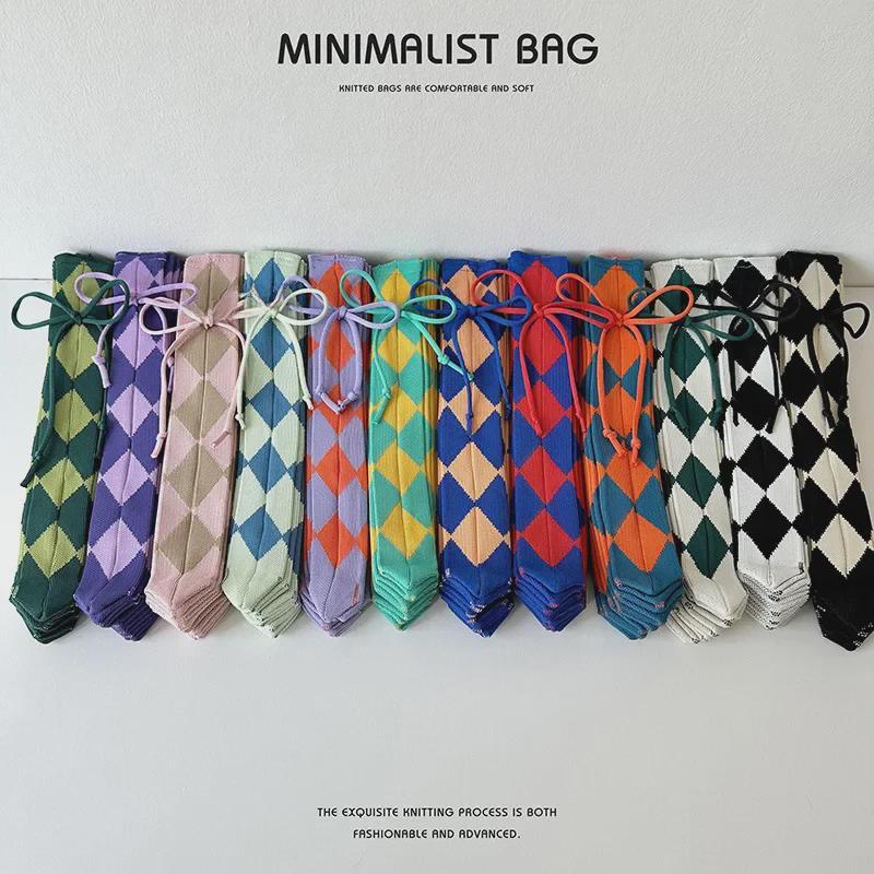 Modische, gestrickte, plissierte Umhängetasche für Damen