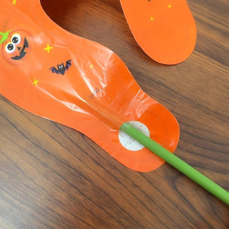 5/10 Pcs Halloween Balloons Party Decorations Cartoon Pumpkin Ghost Bat Aluminum Foil Balloon Handheld Stick Wrist Headband Kid
