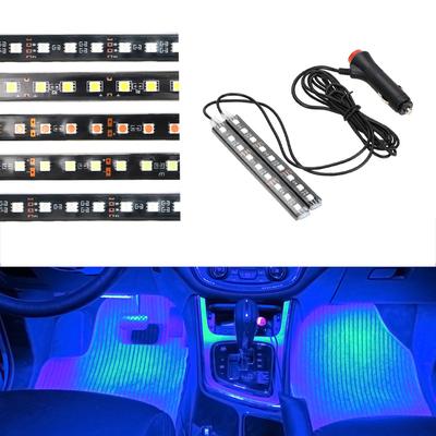 12V adaptér do zapaľovača Atmosférické lampy v štýle auta 2ks Car LED Dash Floor Lap Light Interior Dekoratívna lampa