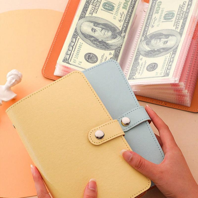 100pcs Envelopes Value Challenge Refillable Binder Money Saving Binder, Multi-Functional Loose-Leaf Storage Pouch, Portable Organizer,School Supplies