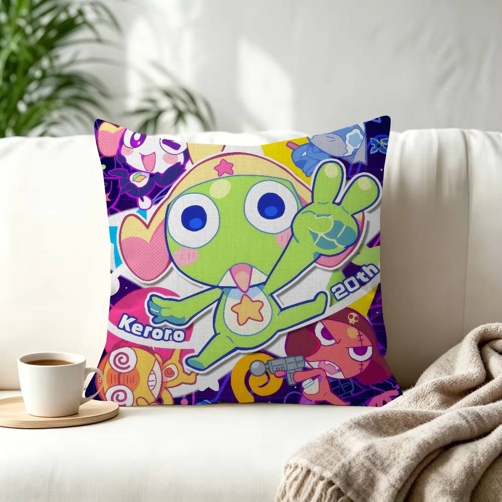 Hot Gunsou Keroro Frog Pillow Gift Home Office Decoration Bedroom Sofa Car Cushion Cover Case X