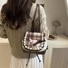 Fashionable Campus Backpack With Soft Structure And Embroidery Details For Teens