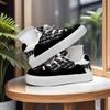 College Style Niche Street Shooting Thick Baseplate Shoes Casual Single Shoes Spring Lightweight Black and White Sports Shoes
