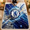 Flannel BlanketChelsea FC Warm Soft Throw Blanket for Indoor Sofa Bed Living Room Use