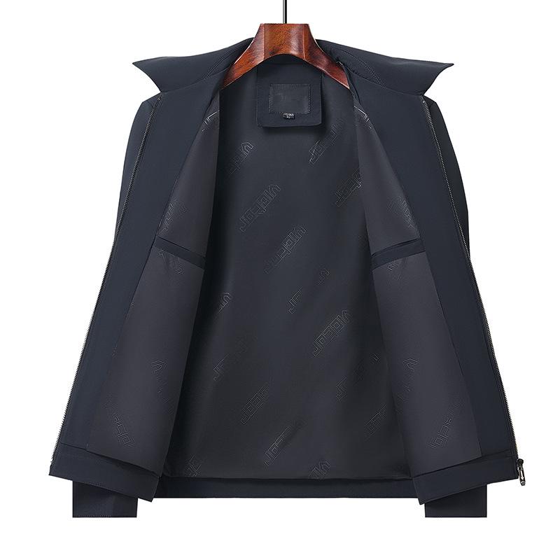 Men's Casual Lapel Jacket for Spring & Autumn - Middle-Aged & Elderly