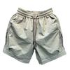 Summer Thin Shorts Elastic Waist Adjustable Drawstring Cargo Shorts Quick Drying Uniform Color Everyday Wear Shorts with Pockets B Practical Use