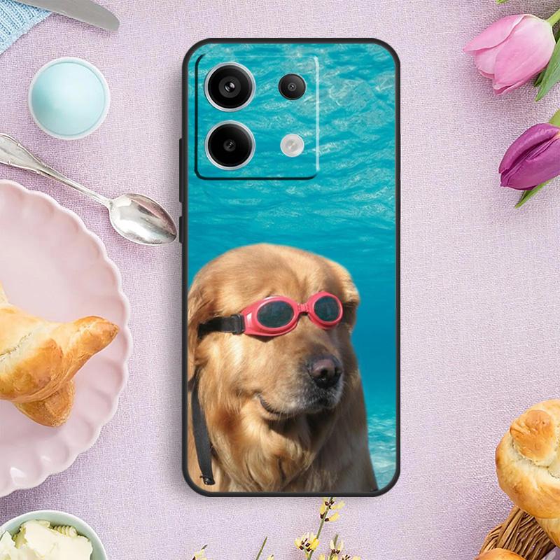

Чохол для телефона Redmi Note 12 11 9 10 13 Pro Plus 9S 10S 11S 12S Redmi 13C 9C 10C 12C Cover з собакою золотистого ретривера з мультфільмом Redmi 9C