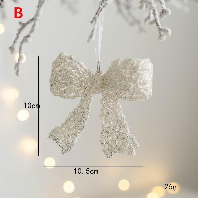 Christmas White Glitter Angel Girl Pentagram Pendants Merry Christmas Tree Decorations for Home Xmas Ornaments Hanging Pendants