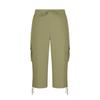 Women’s Drawstring Waist Cargo Capris with Multiple Pockets and Adjustable Hem for Outdoor Activities