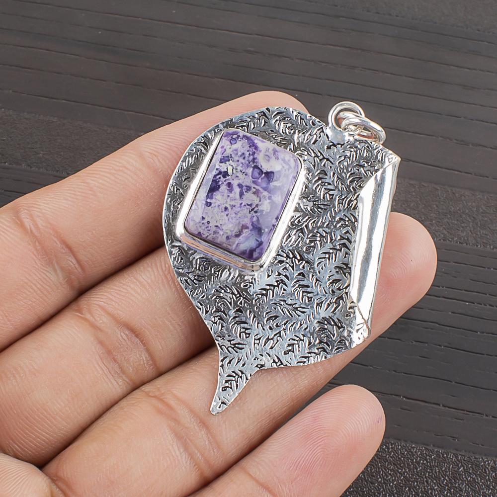 Natural Tiffany Gemstone 925 Sterling Silver Jewelry Designer Pendant 2.09  AJP-2420