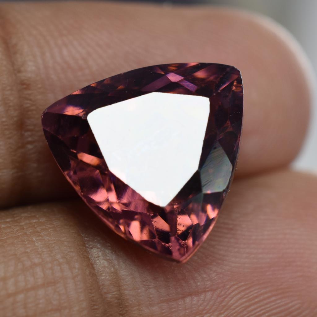 Natural Padparadscha Sapphire Trillion 11.22 Ct Beautiful Certified Gemstone