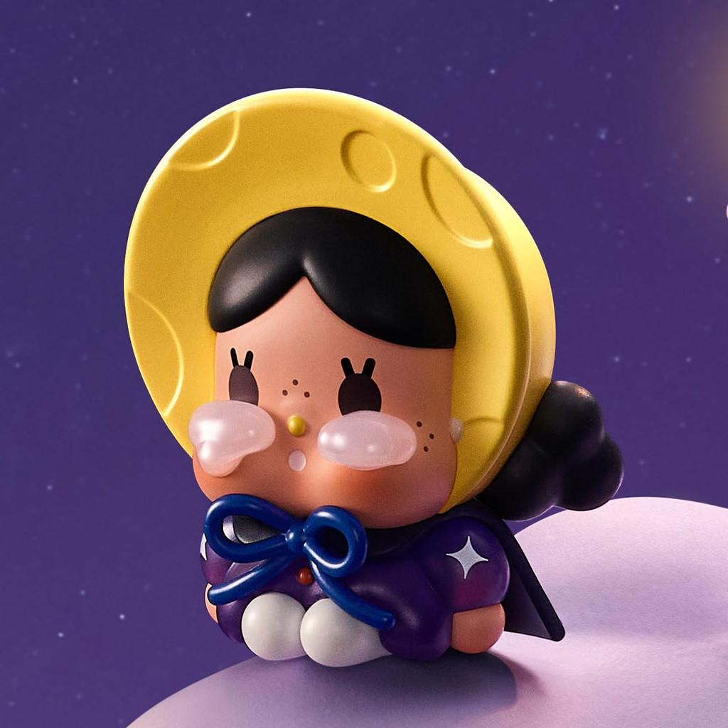 [Oficjalny Sklep POP MART] CRYBABY CRYING TO THE MOON Seria SITTING [1 Sztuka] Crybaby Pop Mart Figurka Zabawka z Niespodzianką Gacha Gacha Model Plastikowy Prezent
